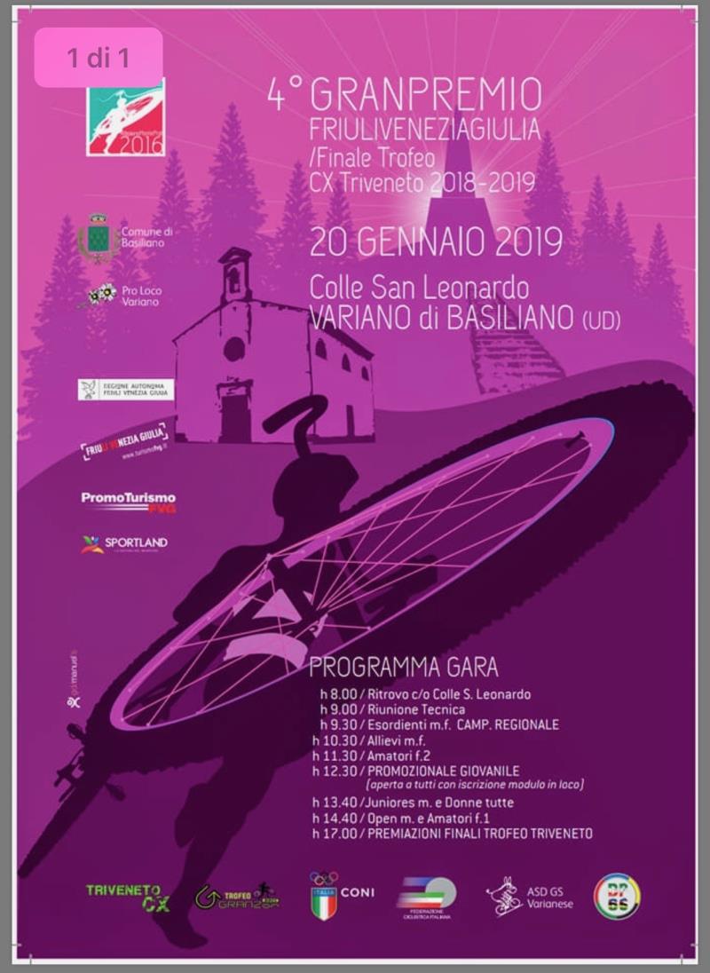 Domenica a Variano la tappa finale del Trofeo Triveneto di ciclocross